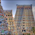 Brightly colored Hindu Temples
